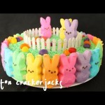 Rainbow Peeps Easter Cake