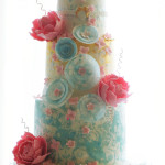 Whimsical Pastel Wedding Cake by Tita Cakes