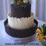 Dark and White Chocolate Curls by Cake Designs Wedding Cakes