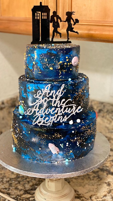 Starry Night constellation theme Cake | Romantic Elopement for 2 | Desert  Destination Wedding | Cake, Fire cake, Sweet cakes